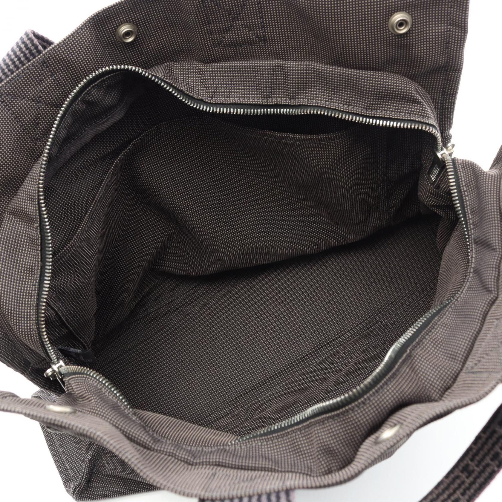 Hermes Hermes Yale Line Mm Handbag Tote Bag Nylon Canvas Dark Gray Silver Hardware Size ONE SIZE - 3 Thumbnail