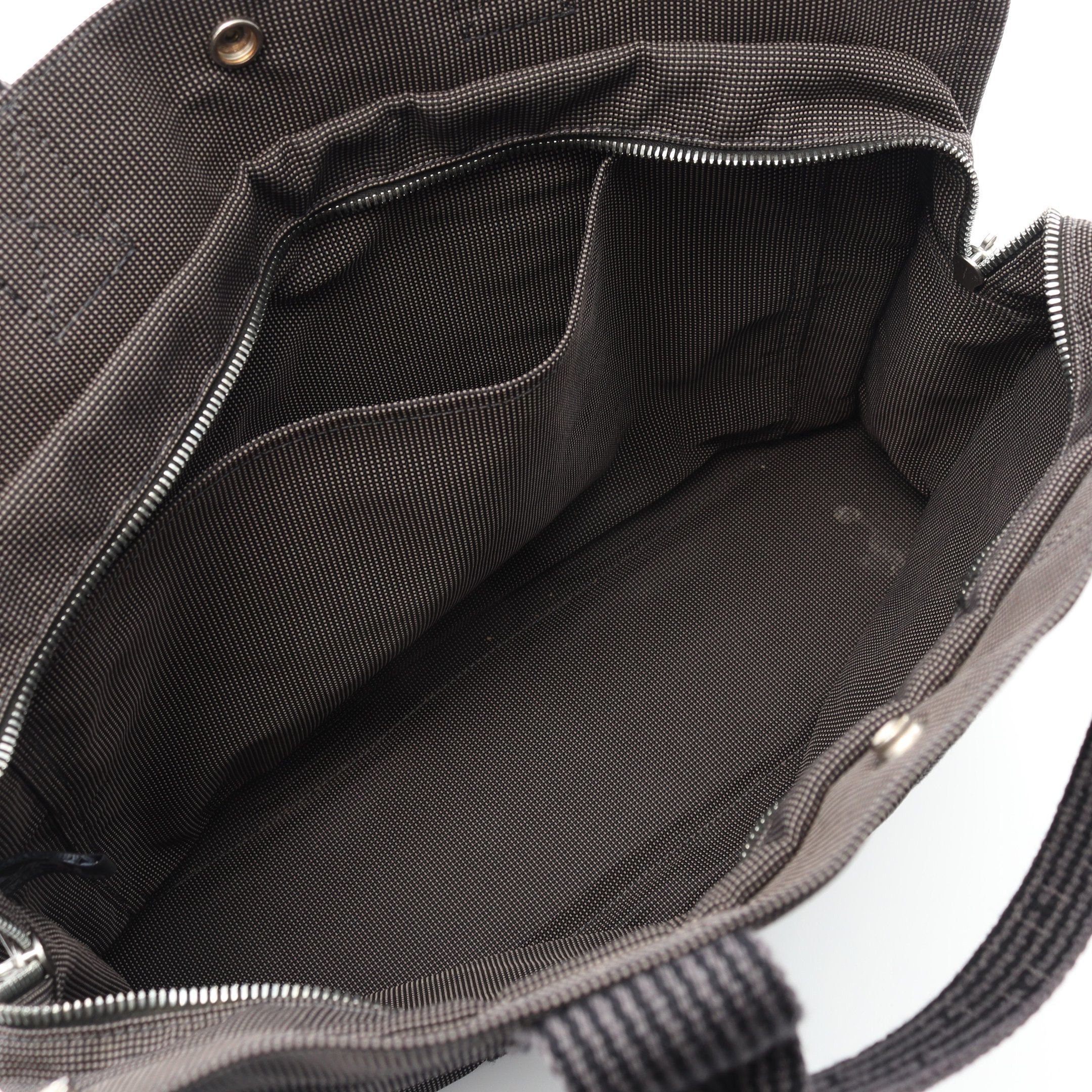 Hermes Hermes Yale Line Mm Handbag Tote Bag Nylon Canvas Dark Gray Silver Hardware Size ONE SIZE - 3 Thumbnail