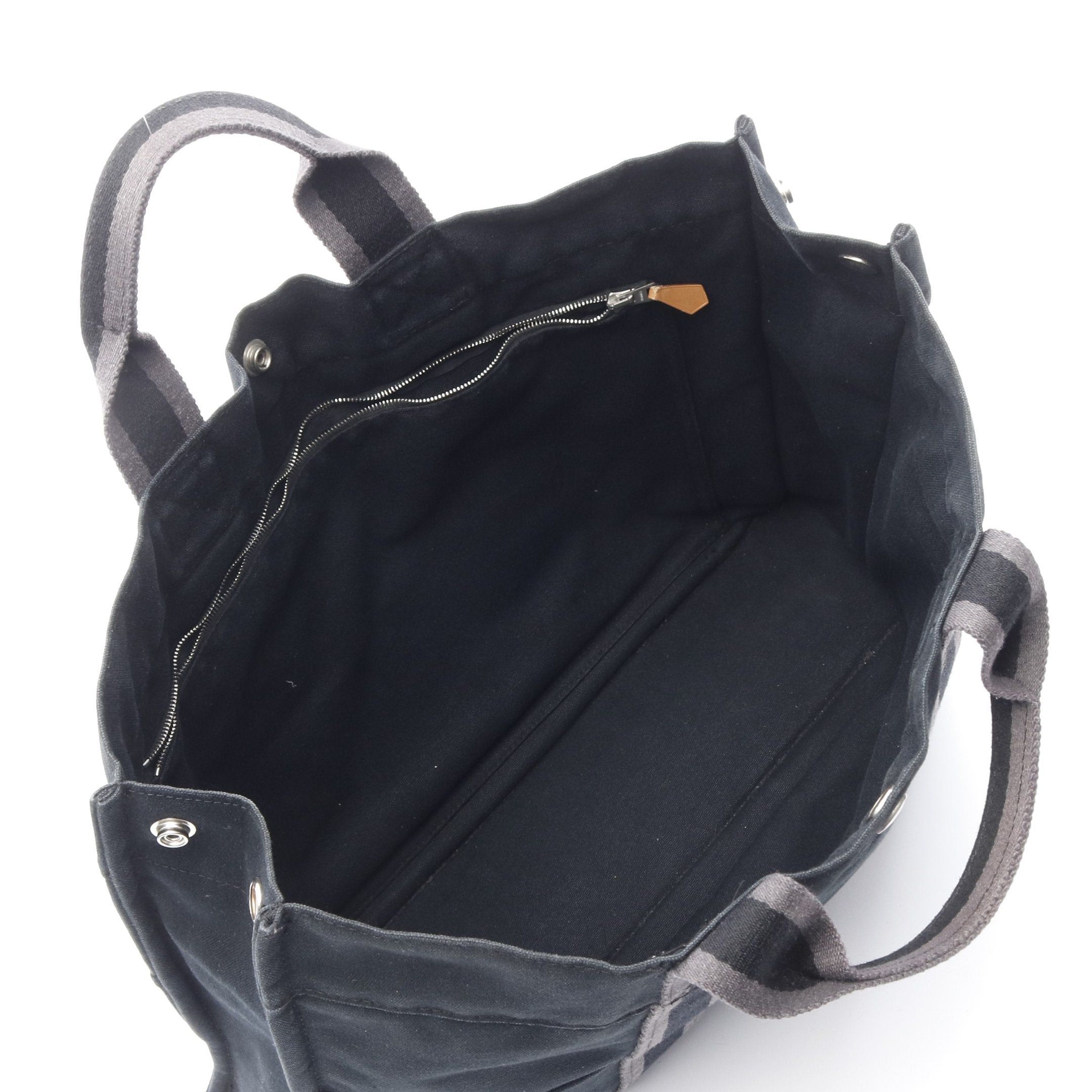 Hermes Hermes Fool Toe Mm Handbag Tote Bag Canvas Black Silver Hardware Size ONE SIZE - 3 Thumbnail
