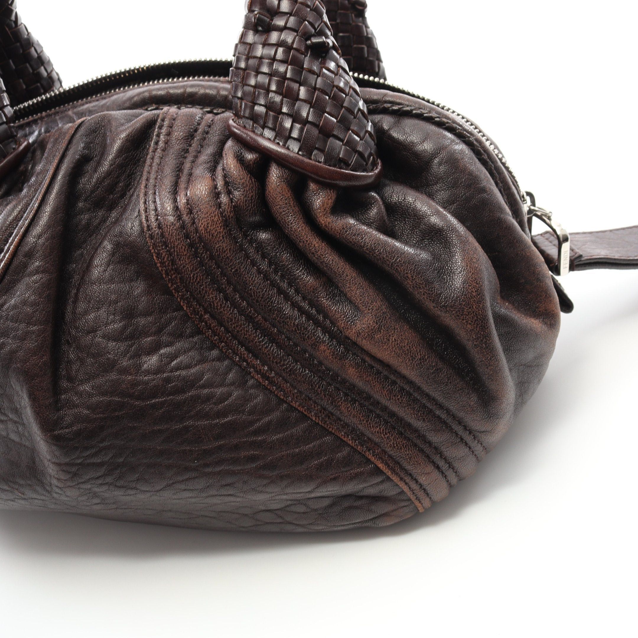 Fendi Fendi Mini Spy Bag Handbag Leather Dark Brown Size ONE SIZE - 8 Thumbnail