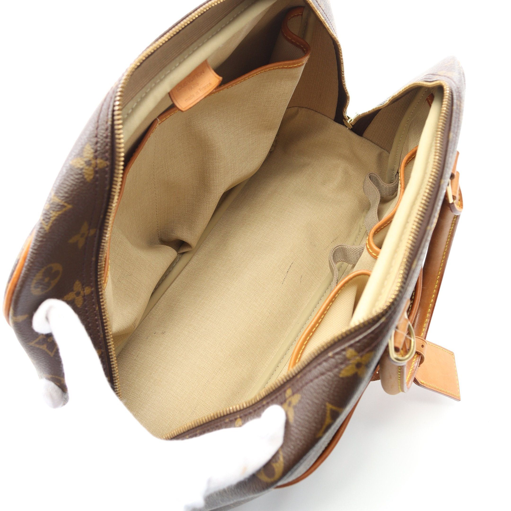 Louis Vuitton Louis Vuitton Deauville Bowling Vanity Monogram Handbag Leather Brown Size ONE SIZE - 3 Thumbnail