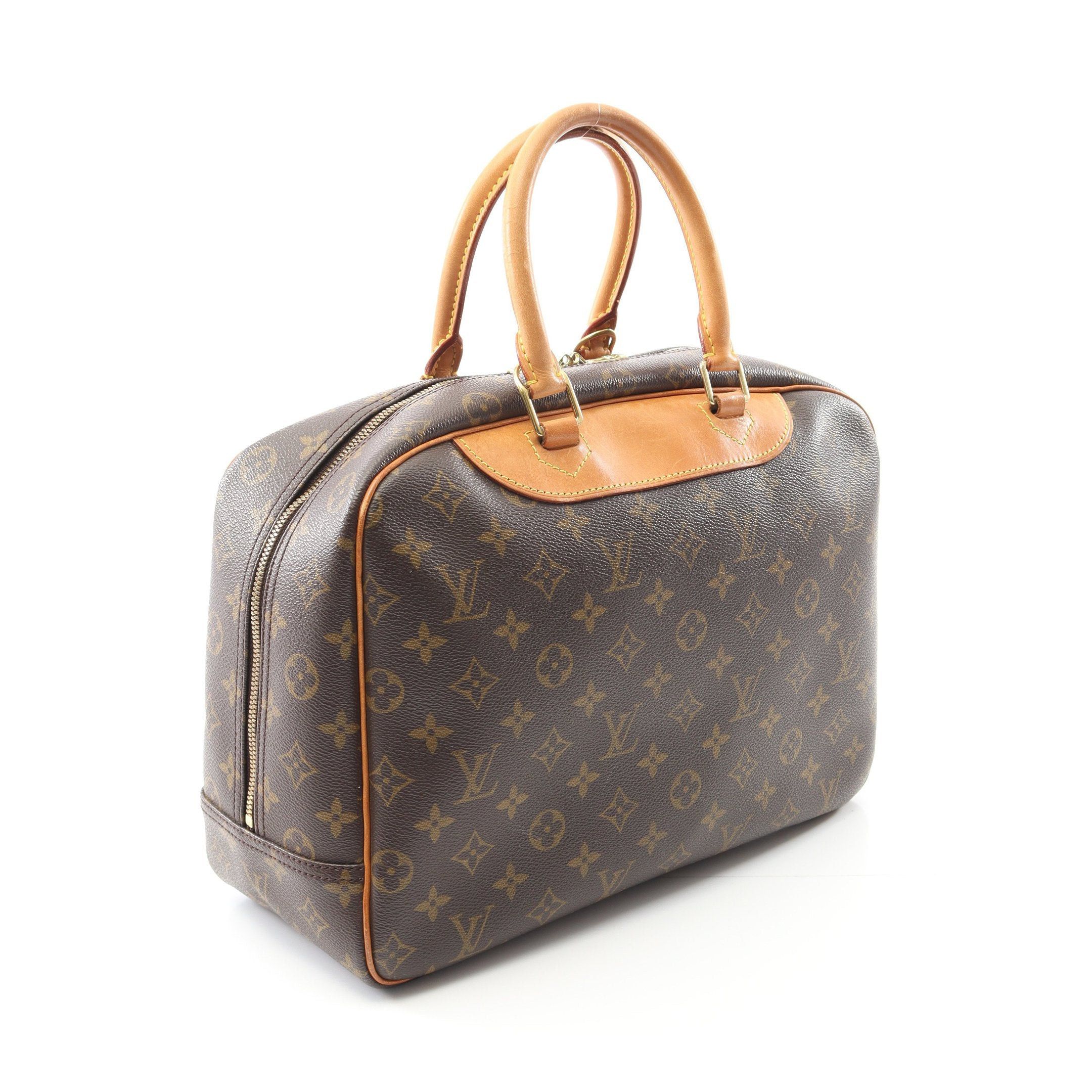 Louis Vuitton Louis Vuitton Deauville Bowling Vanity Monogram Handbag Leather Brown Size ONE SIZE - 2 Thumbnail