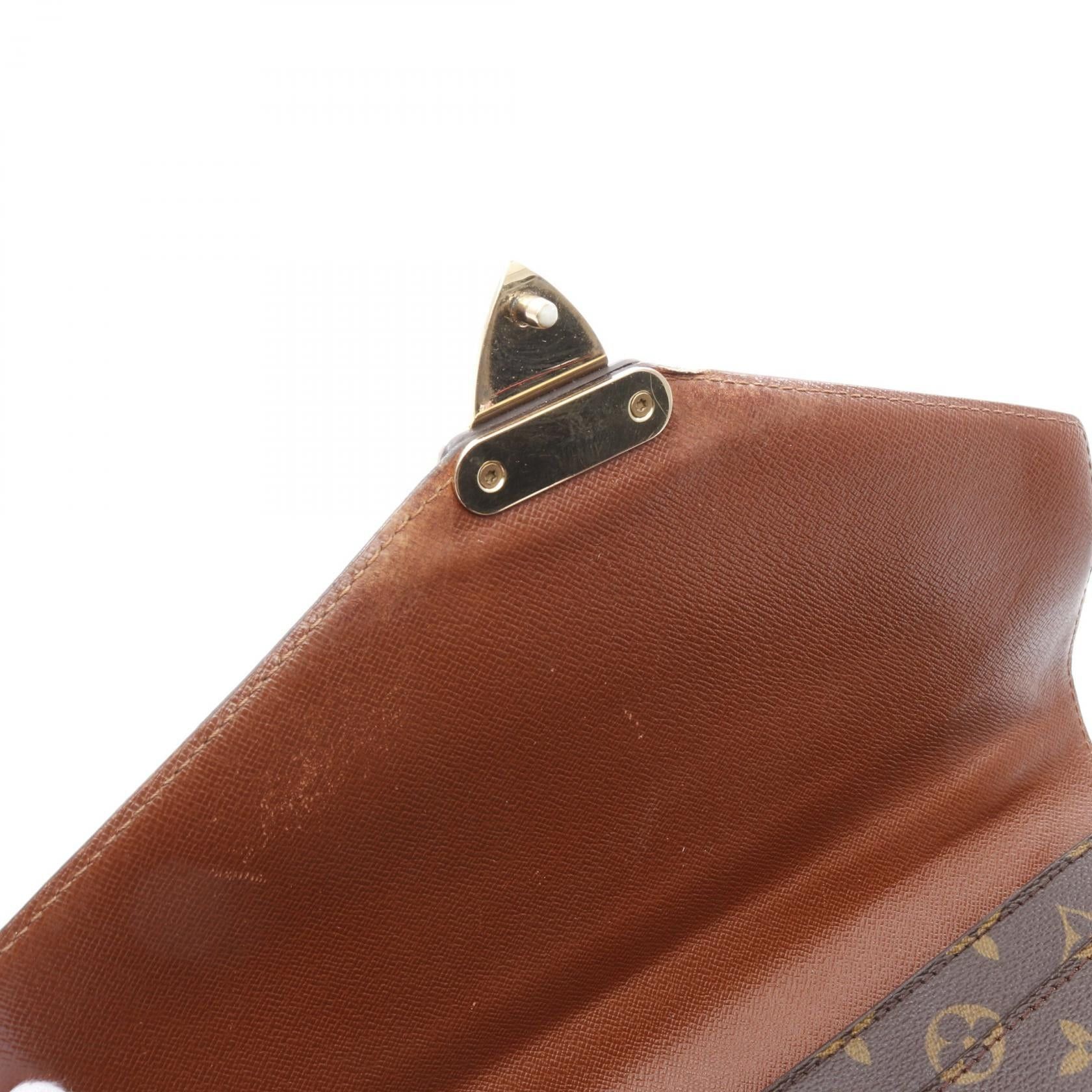 Louis Vuitton Louis Vuitton Monceau Monogram Handbag Leather Brown With Optional Shoulder Strap Size ONE SIZE - 10 Thumbnail