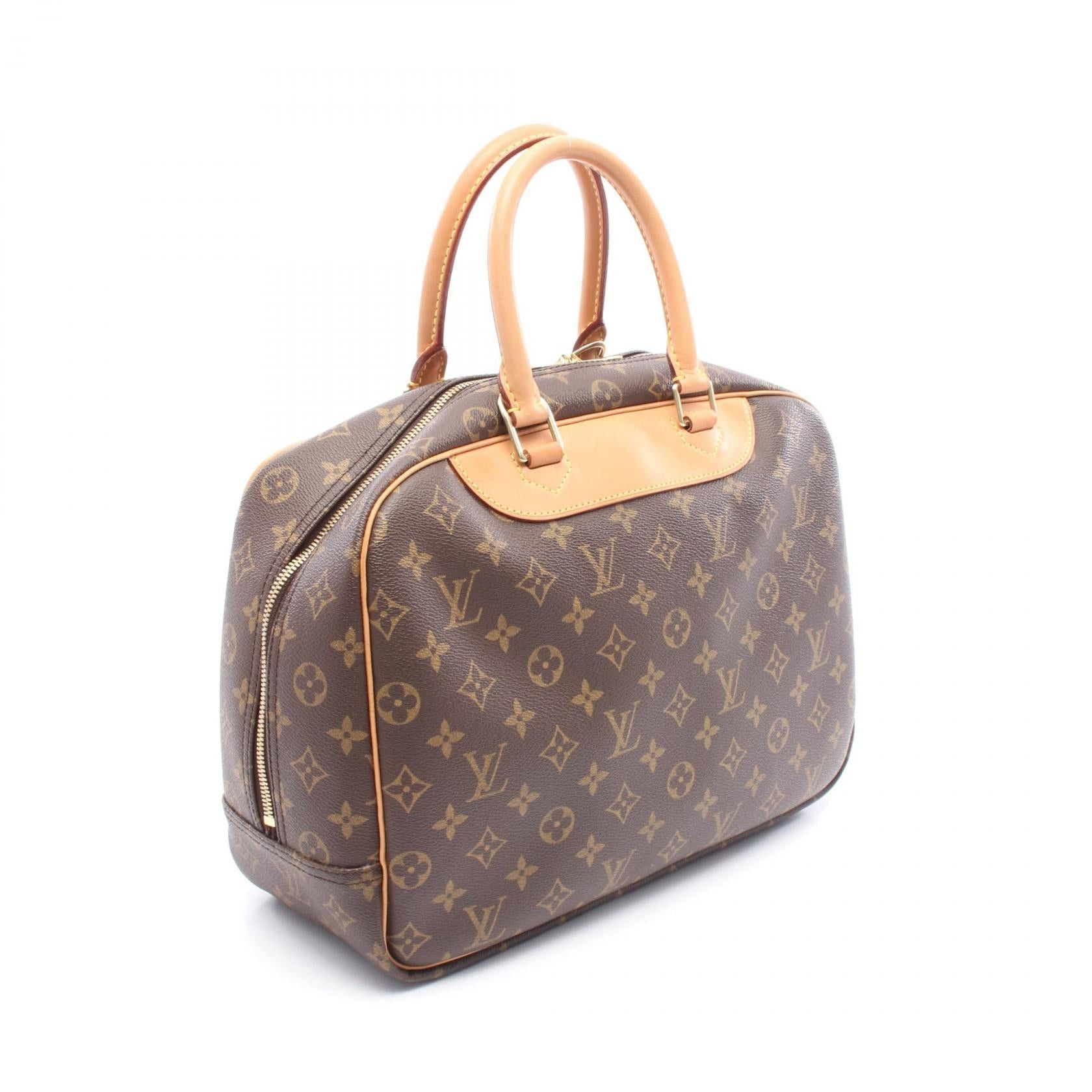 Louis Vuitton Louis Vuitton Deauville Bowling Vanity Monogram Handbag Leather Brown Size ONE SIZE - 2 Thumbnail