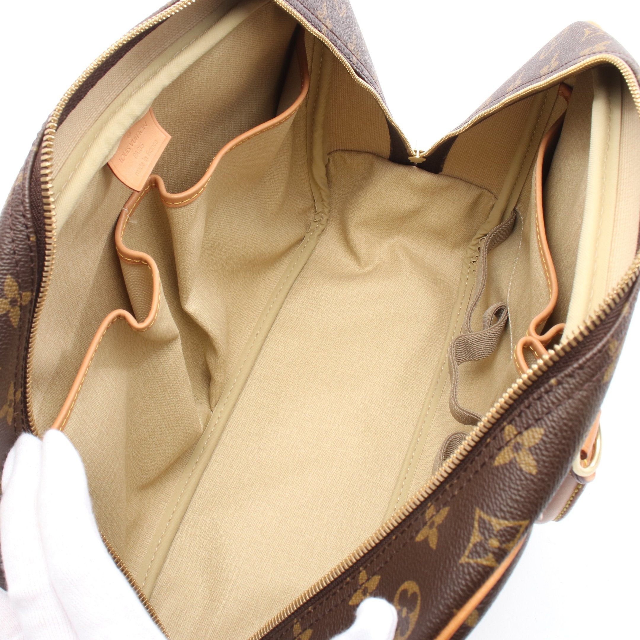 Louis Vuitton Louis Vuitton Deauville Bowling Vanity Monogram Handbag Leather Brown Size ONE SIZE - 3 Thumbnail