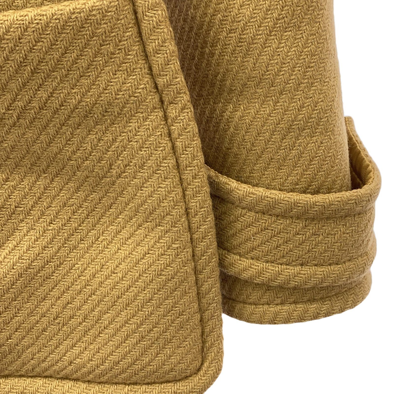 Prada Prada Prada Camel Wool Coat Leather Outerwear Size ONE SIZE - 4 Thumbnail