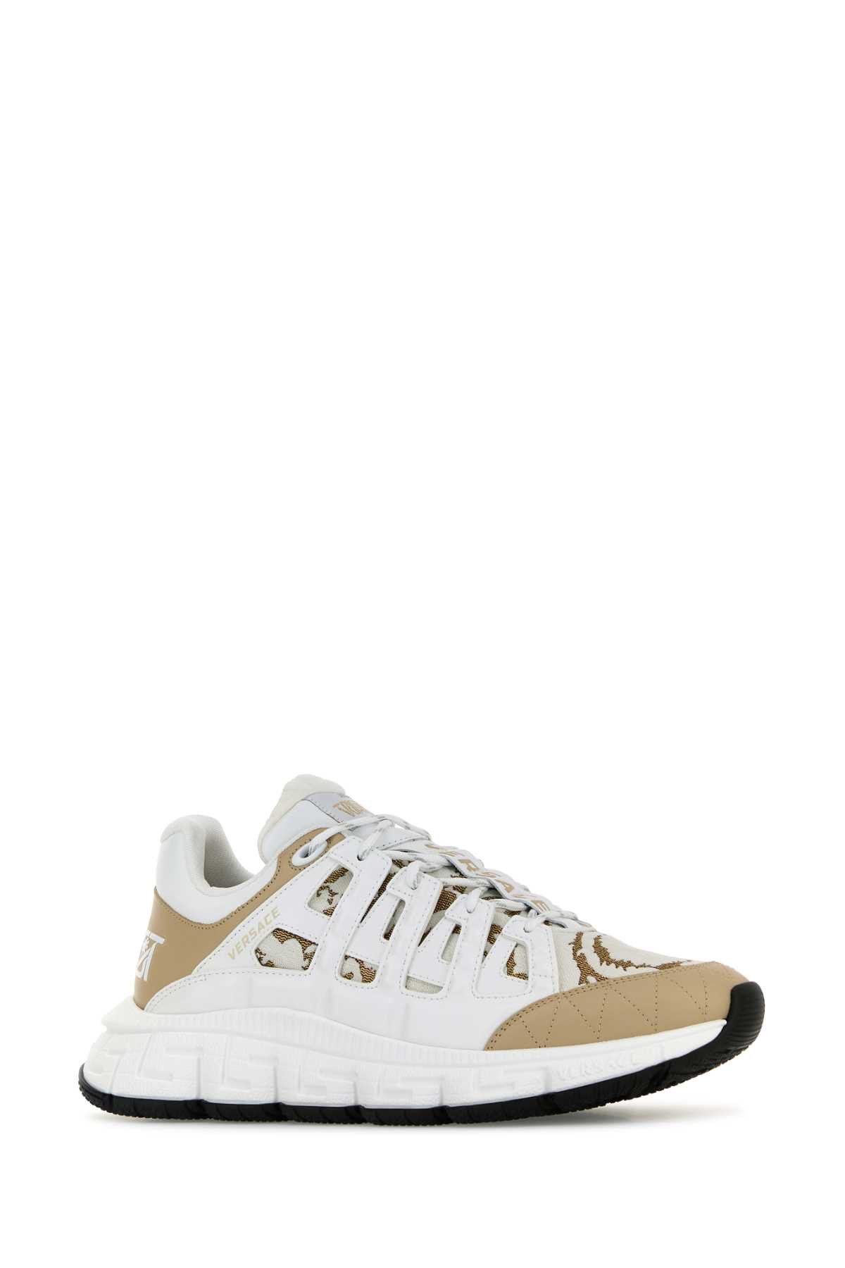 Versace White Trigreca Barocco Sneakers Size US 8 / EU 41 - 2 Thumbnail