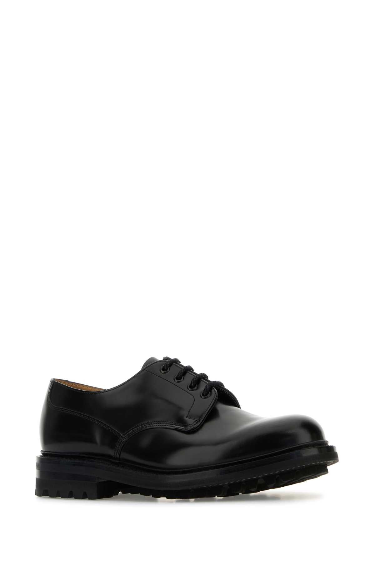 Church's Black Leather Mc Neil Lw Lace-Up Shoes Size US 7 / EU 40 - 2 Thumbnail