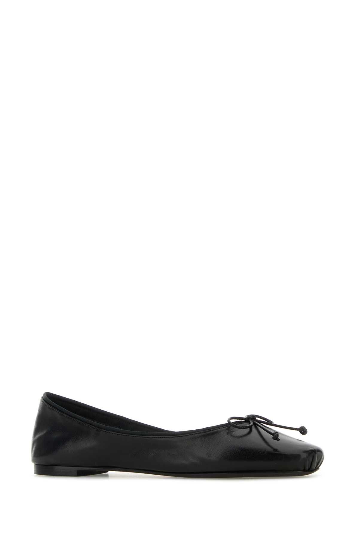KHAITE Black Nappa Leather Charlotte Ballerinas Size US 7 / IT 37 - 2 Thumbnail