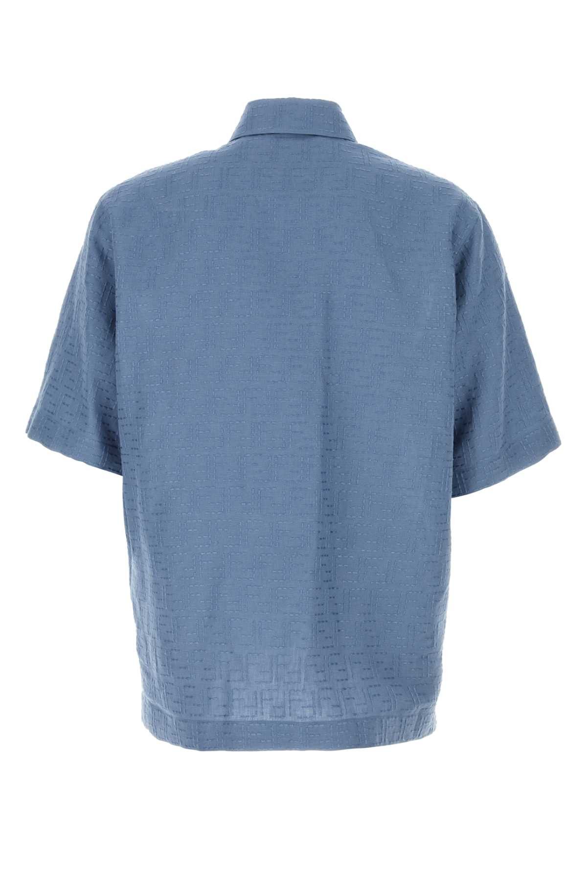 Fendi Cerulean Blue Linen Blend Shirt Size US S / EU 44-46 / 1 - 2 Thumbnail