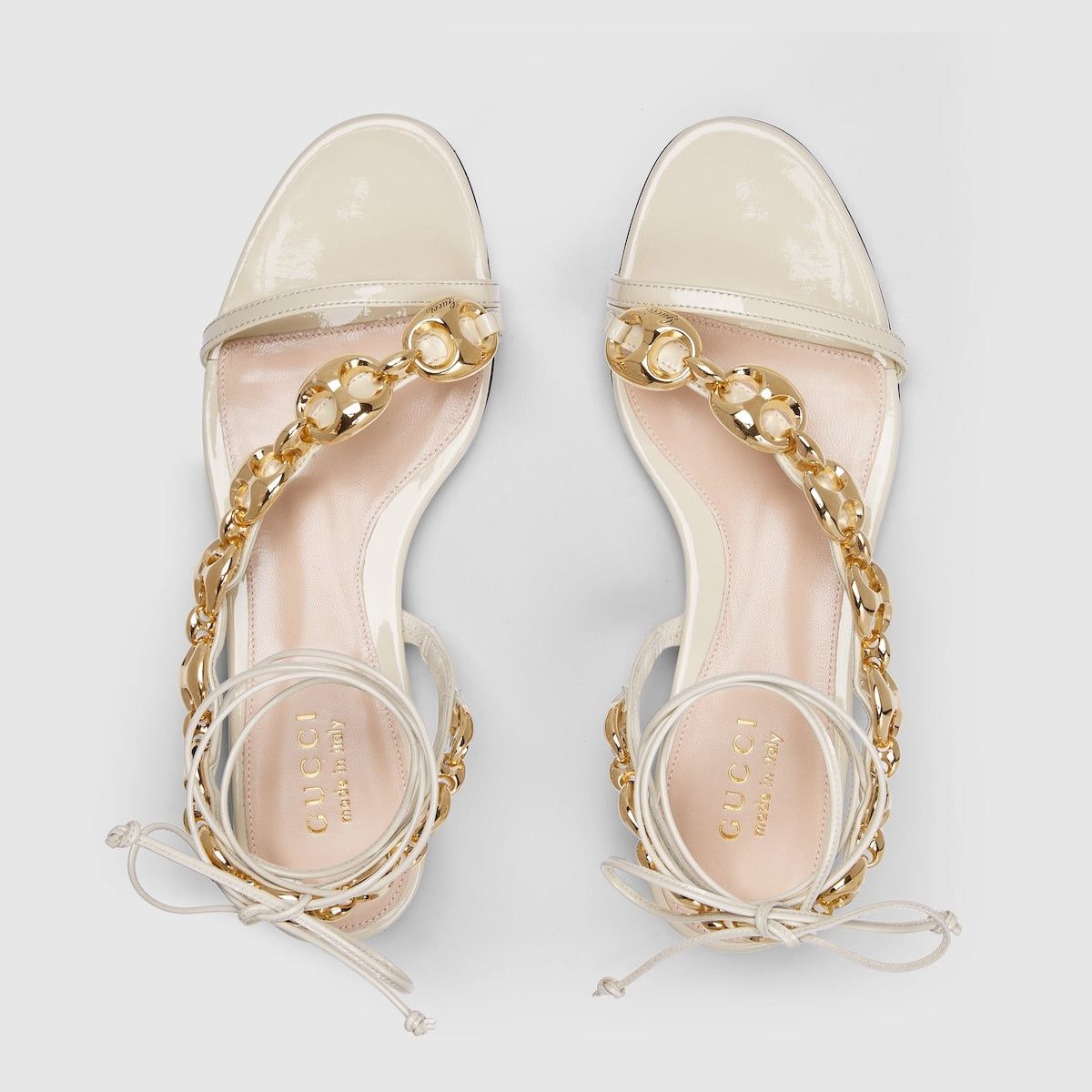 Gucci Gucci Marina Chain Details Leather Sandals SIZE 39 Size ONE SIZE - 3 Thumbnail