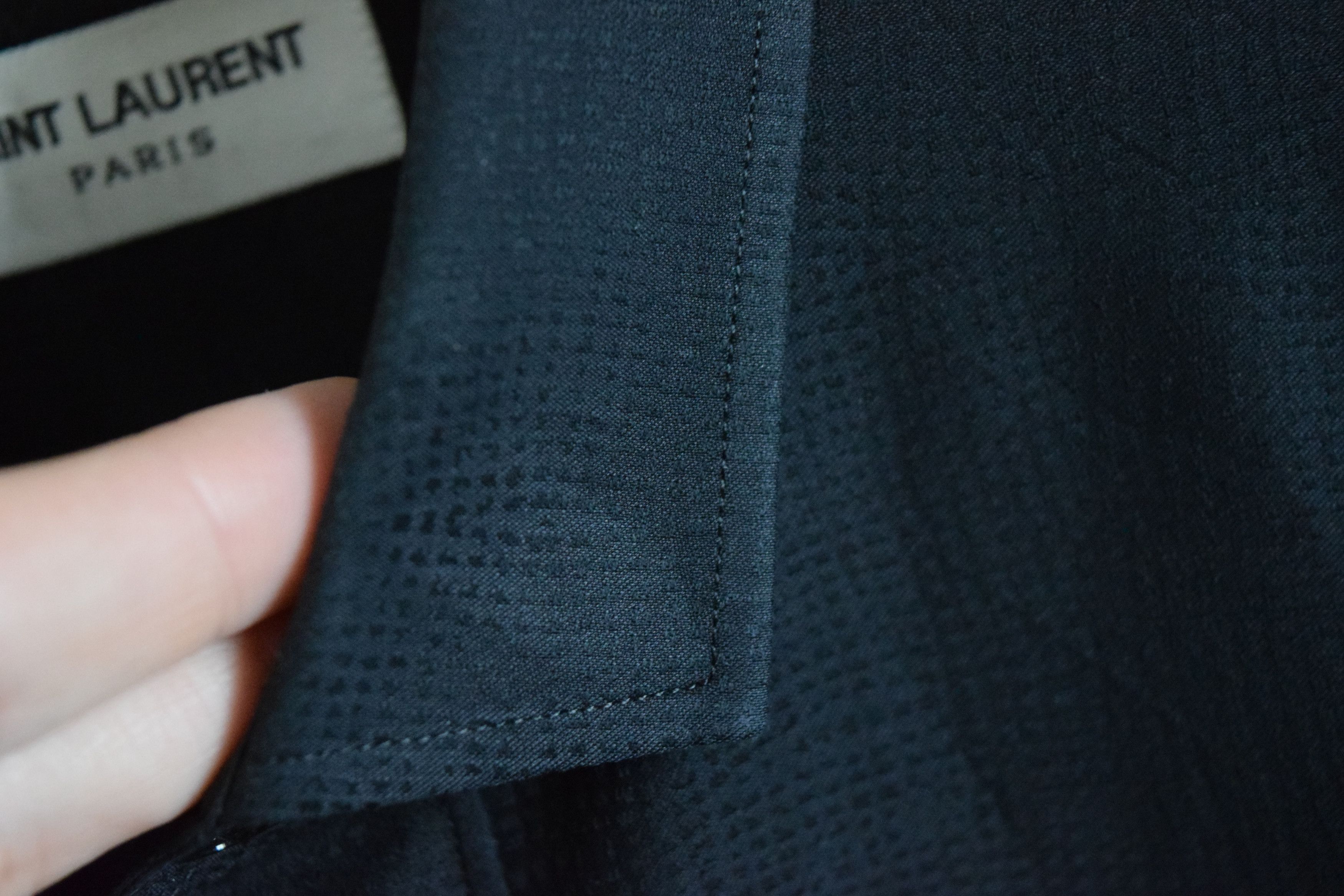 Saint Laurent Paris Saint Laurent Paris Black Jacquard Shirt Size US M / EU 48-50 / 2 - 5 Thumbnail