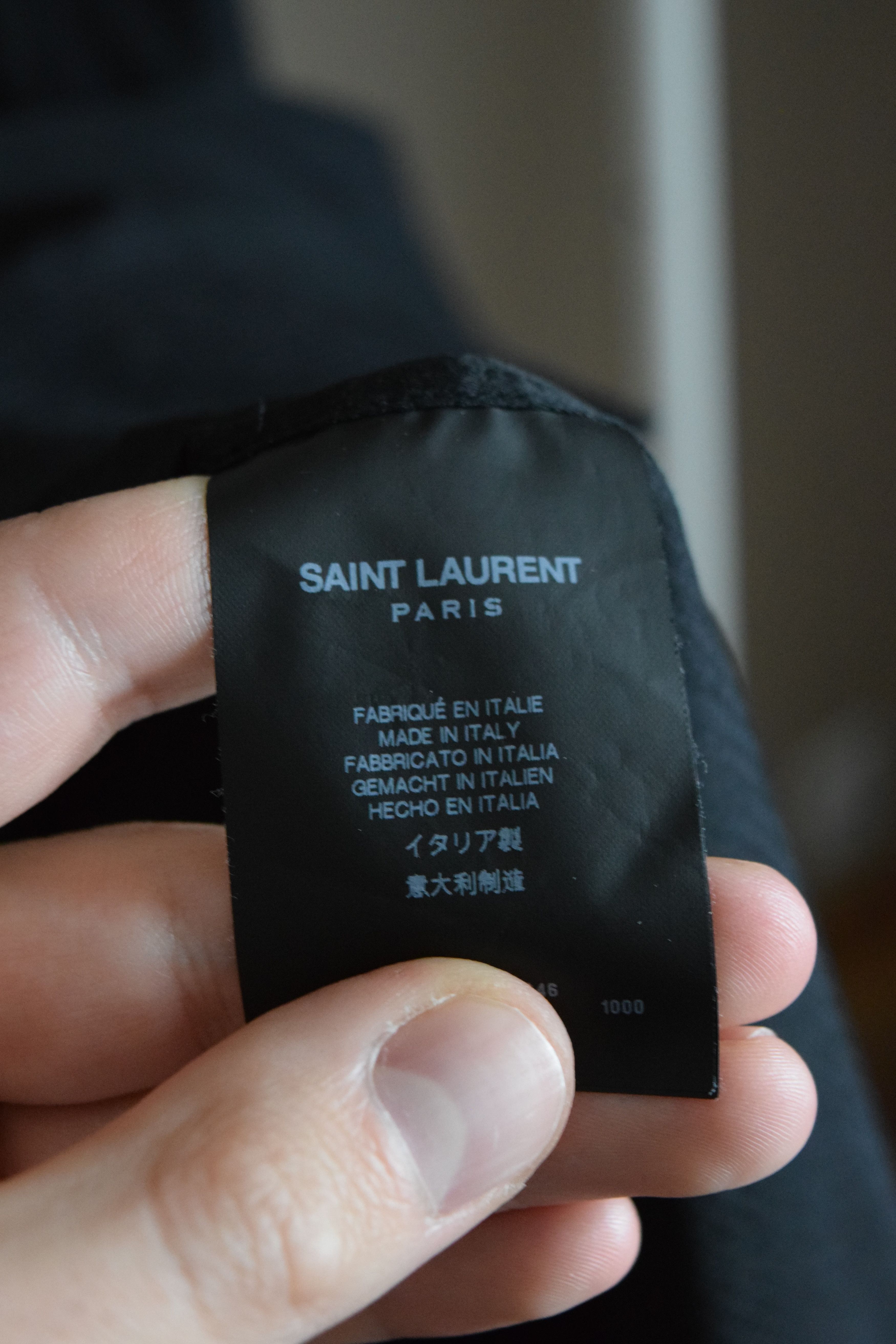 Saint Laurent Paris Saint Laurent Paris Black Jacquard Shirt Size US M / EU 48-50 / 2 - 6 Thumbnail