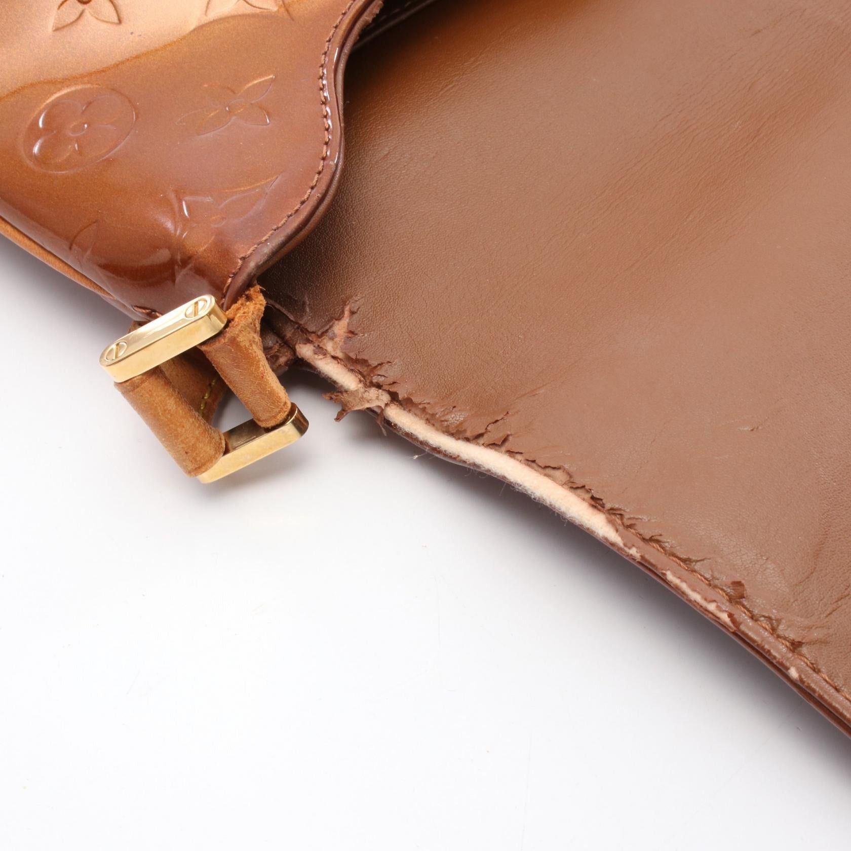 Louis Vuitton Louis Vuitton Thompson Street Monogram Vernis Bronze Shoulder Bag Leather Brown Size ONE SIZE - 7 Thumbnail