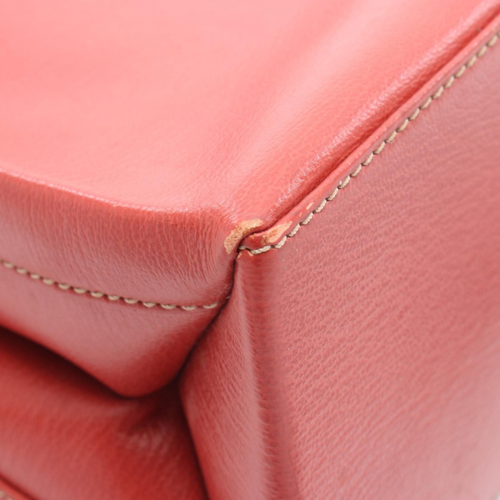 Loewe Loewe Velasquez Twist Handbag Leather Nubuck Red Size ONE SIZE - 5 Thumbnail