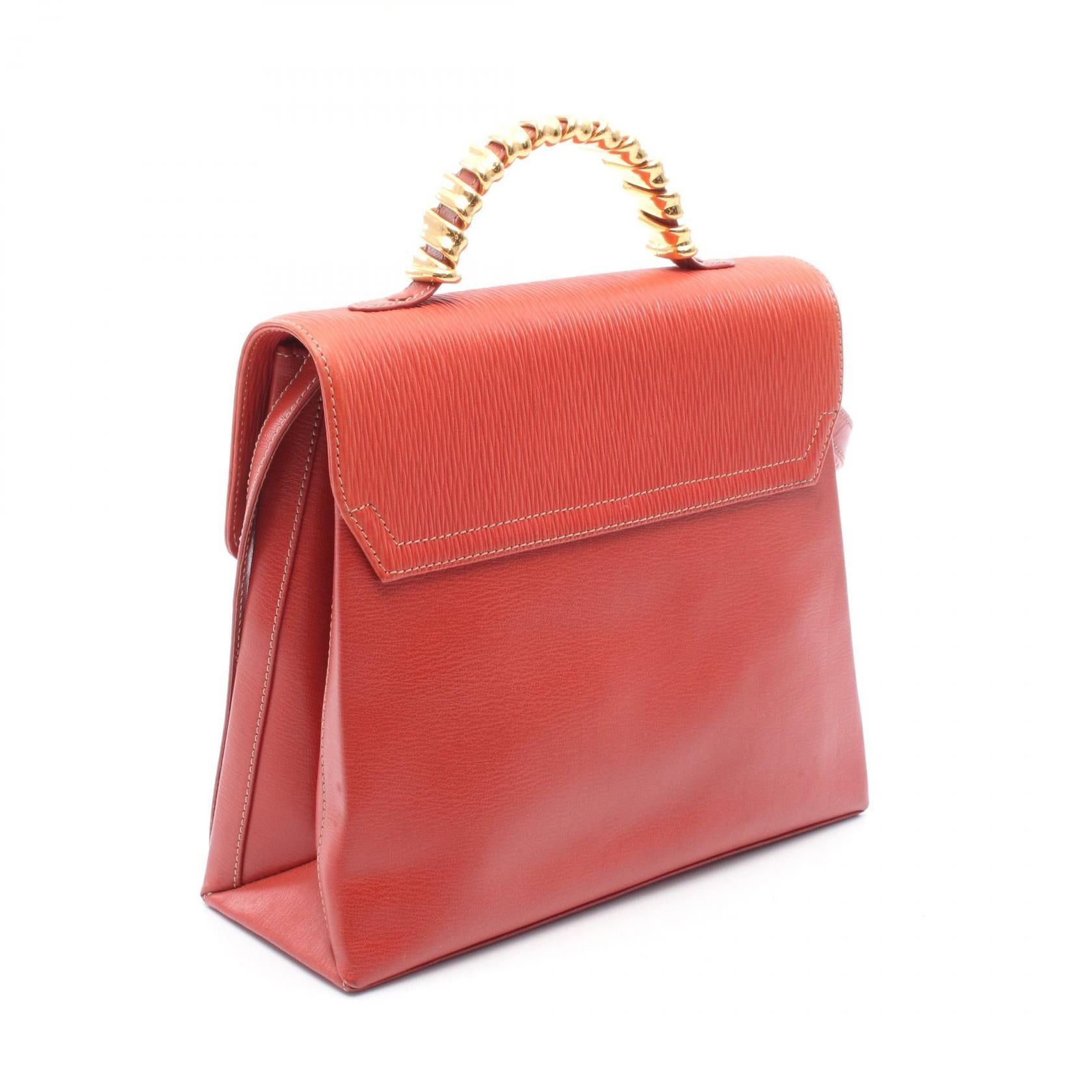 Loewe Loewe Velasquez Twist Handbag Leather Nubuck Red Size ONE SIZE - 2 Thumbnail