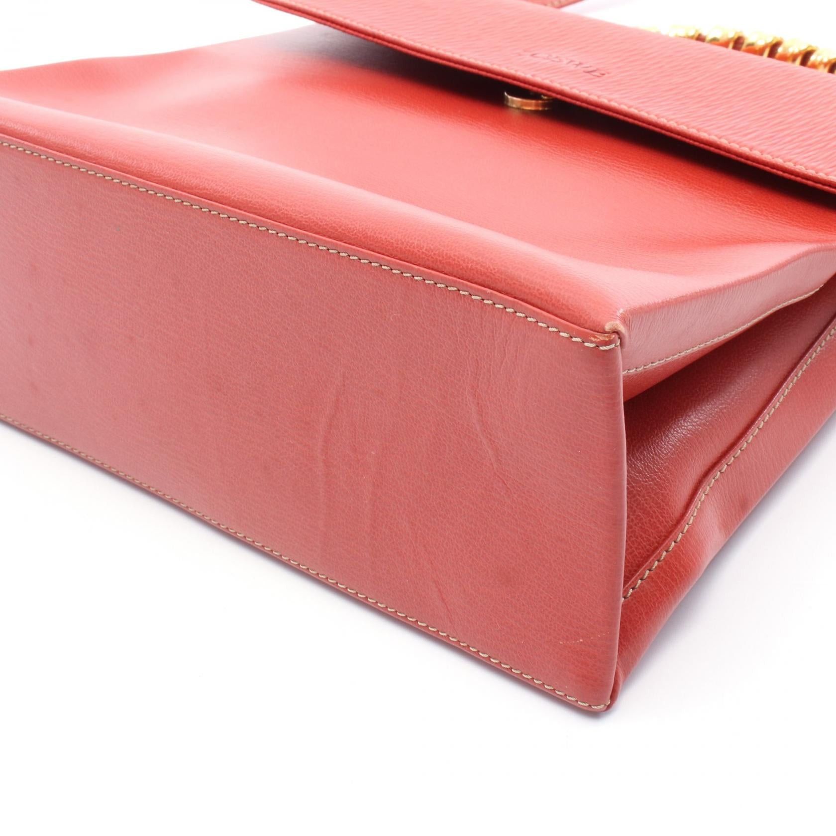 Loewe Loewe Velasquez Twist Handbag Leather Nubuck Red Size ONE SIZE - 6 Thumbnail
