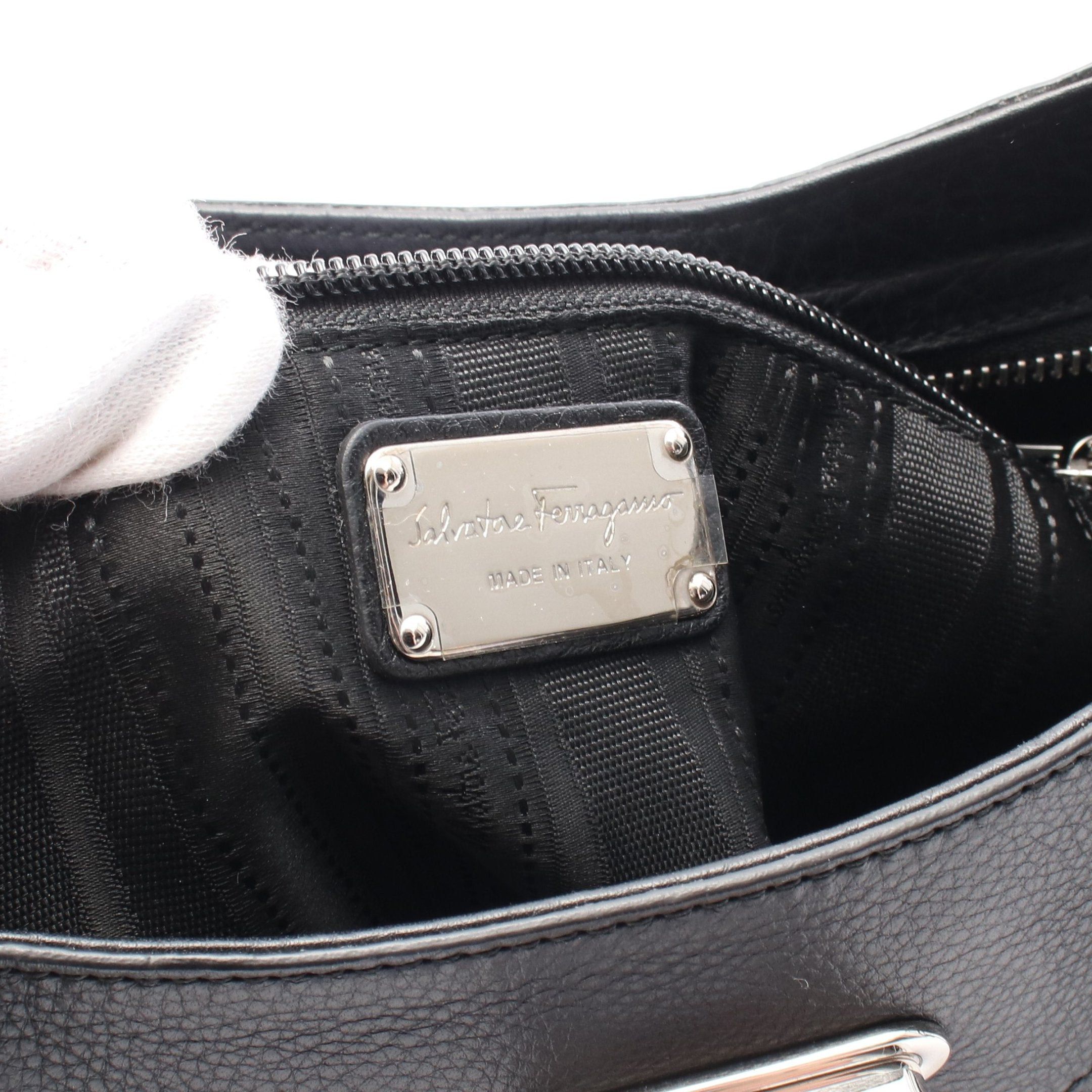 Salvatore Ferragamo Marissa Gancini Handbag Leather Black