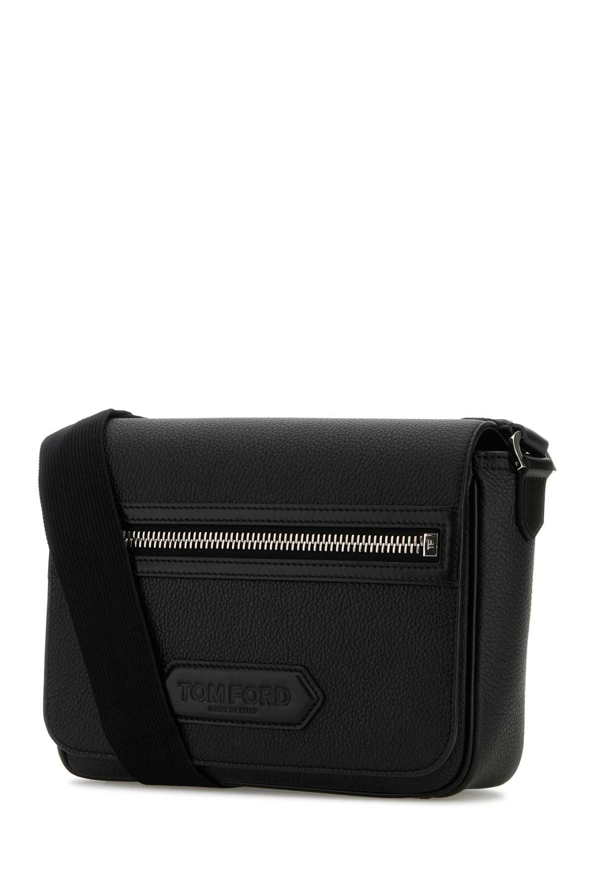 Tom Ford Black Leather Small Traveller Crossbody Bag Size ONE SIZE - 2 Thumbnail