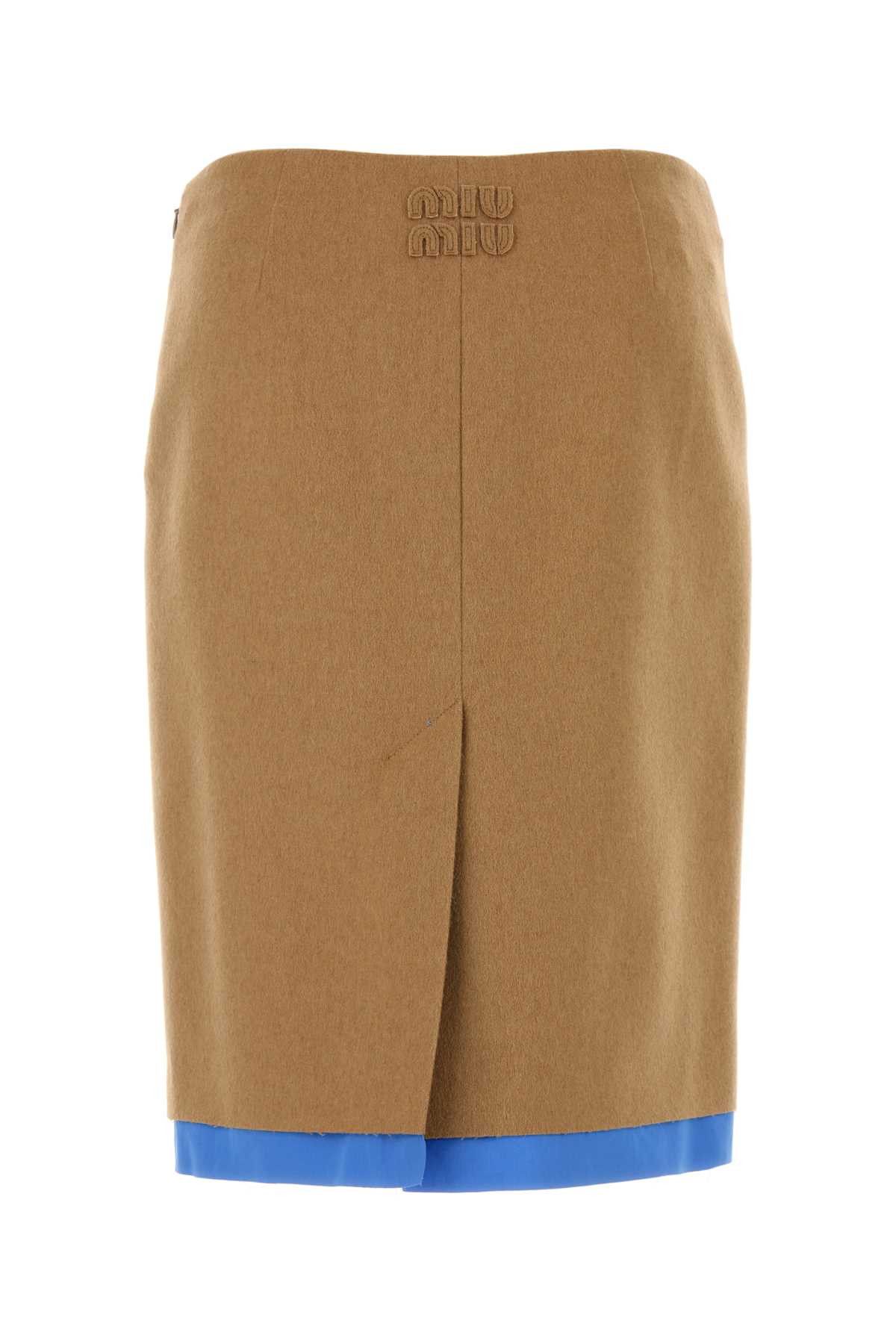 Miu Miu Beige Camel Skirt Size 27" / US 4 / IT 40 - 2 Thumbnail