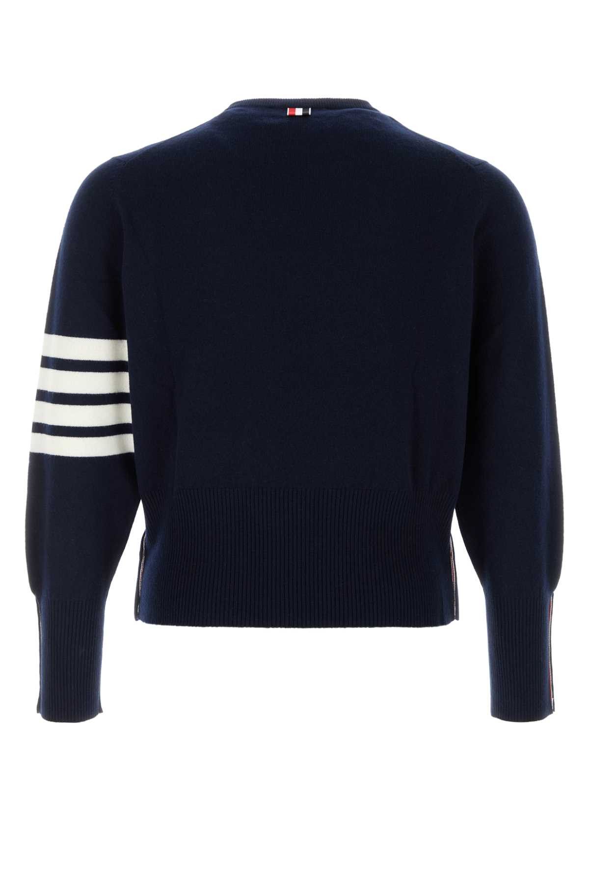 Thom Browne Navy Blue Cashmere Sweater Size US XL / EU 56 / 4 - 2 Thumbnail