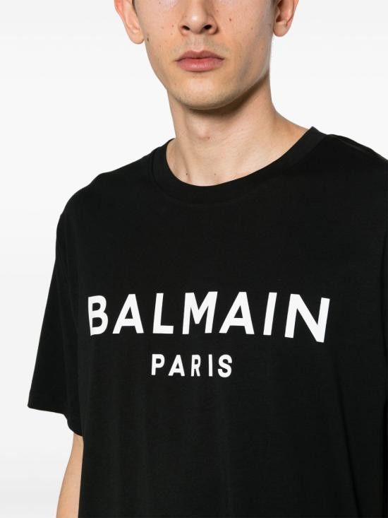 Balmain BALMAIN Men T-Shirts FH1EG000BB73 EAB Black Size US XL / EU 56 / 4 - 3 Thumbnail