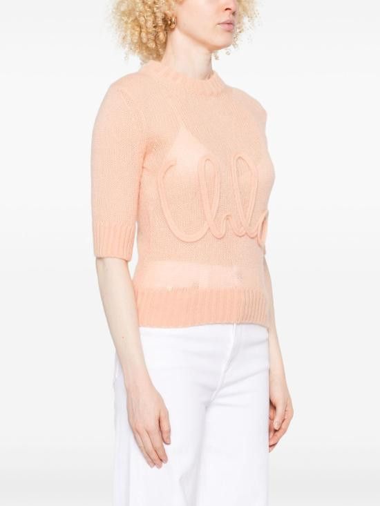 Chloe CHLOE Women Sweater CH25UMP26740 81L Pink Size XS / US 0-2 / IT 36-38 - 3 Thumbnail