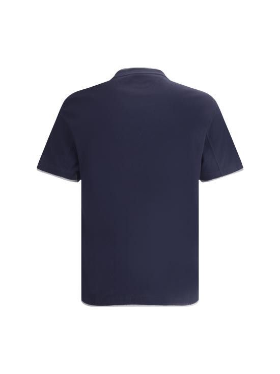 Brunello Cucinelli BRUNELLO CUCINELLI Men T-Shirts M0B137427 CD325 BLUE Size US XL / EU 56 / 4 - 2 Thumbnail