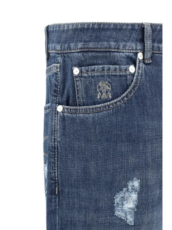 Brunello Cucinelli BRUNELLO CUCINELLI Men Straight Pants M0Z37X2340 C1468 BLUE Size US 44 / EU 60 - 3 Thumbnail
