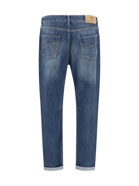 Brunello Cucinelli BRUNELLO CUCINELLI Men Straight Pants M0Z37X2340 C1468 BLUE Size US 44 / EU 60 - 2 Thumbnail