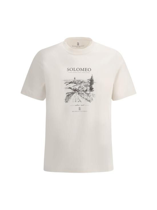 Brunello Cucinelli BRUNELLO CUCINELLI Men T-Shirts M0B138454 C2832 WHITE Size US S / EU 44-46 / 1 - 2 Thumbnail
