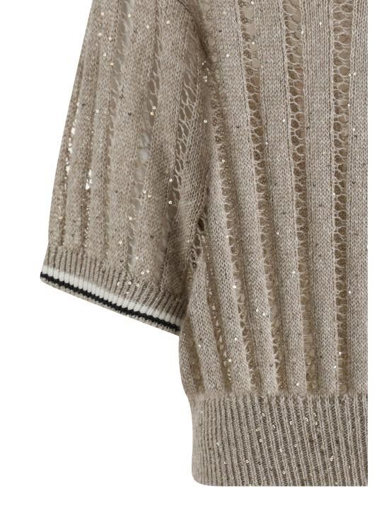 Brunello Cucinelli BRUNELLO CUCINELLI Women Sweater MCO559400 CJK08 BEIGE Size XXL / US 16-18 / IT 52-54 - 3 Thumbnail
