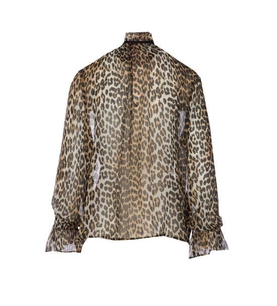 Ganni GANNI Women Shirts W0570 943 Brown Size M / US 6-8 / IT 42-44 - 2 Thumbnail