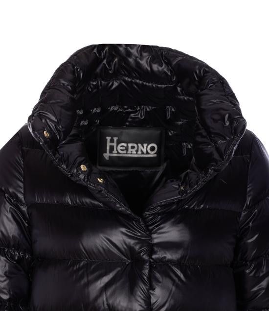 Herno HERNO Women Bubble Jackets PI001781D 12017Z9300 Black Size M / US 6-8 / IT 42-44 - 4 Thumbnail