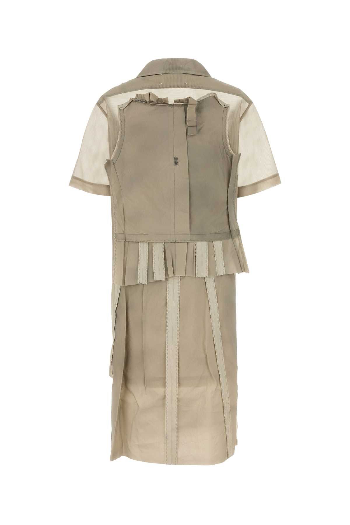 Maison Margiela Cappuccino Mesh Shirt Dress Size S / US 4 / IT 40 - 2 Thumbnail