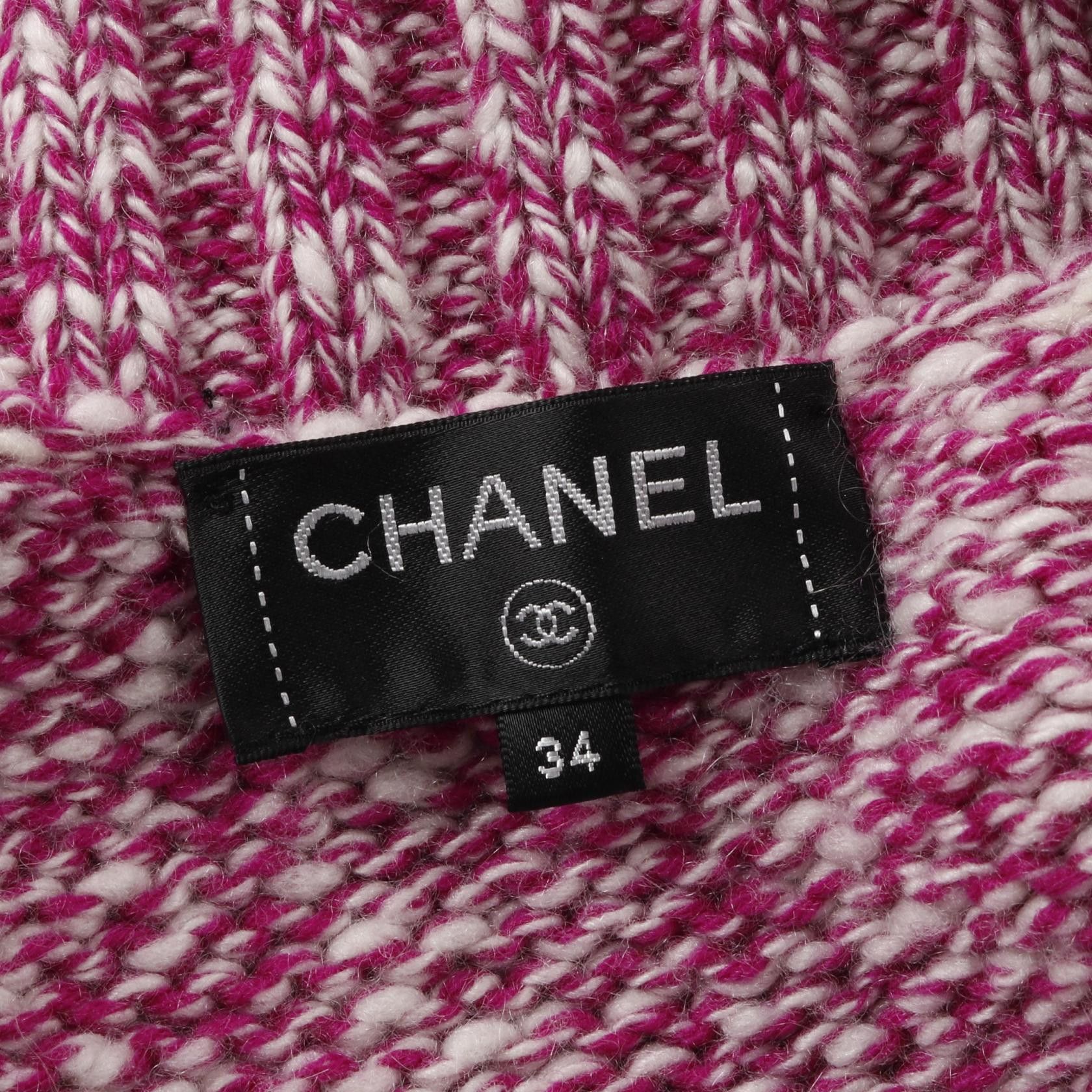 Chanel Chanel Chanel P59844K07799 Cashmere Cardigan Natural Material Tops P59844K07799 Size ONE SIZE - 3 Thumbnail