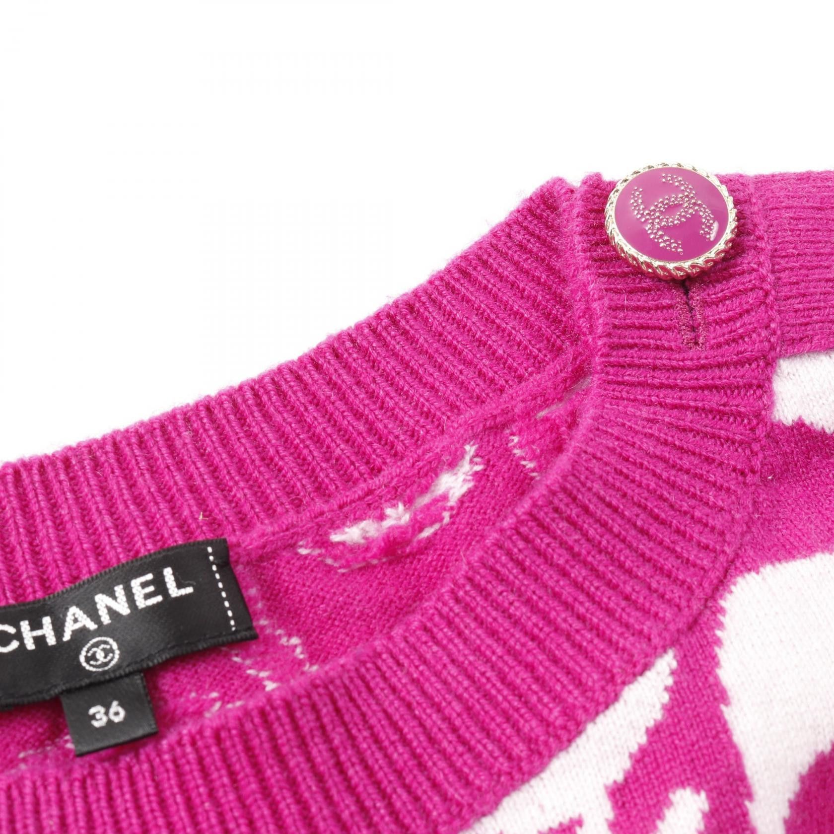 Chanel Chanel Chanel Coco Mark Cashmere Knitwear Others Tops P70436K10043 Size ONE SIZE - 7 Thumbnail