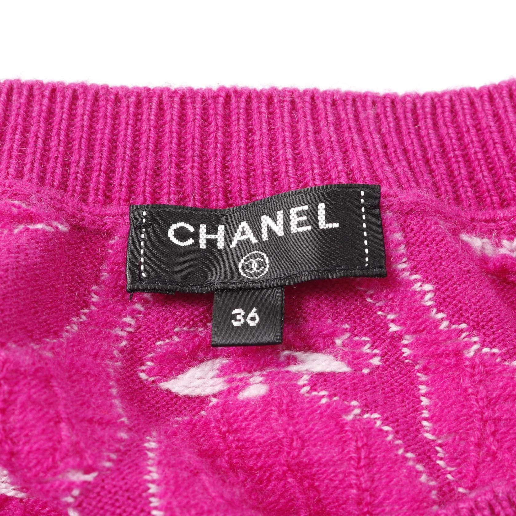 Chanel Chanel Chanel Coco Mark Cashmere Knitwear Others Tops P70436K10043 Size ONE SIZE - 3 Thumbnail