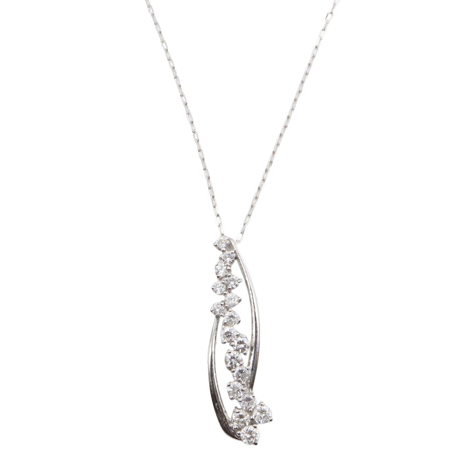 Other LuxUness Au750 Diamond Necklace Metal Necklace Size ONE SIZE - 2 Thumbnail