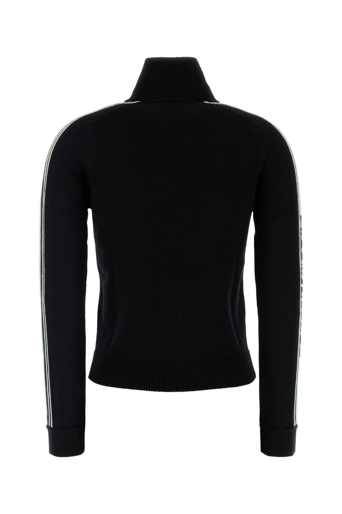 Casablanca Black Wool Cardigan Size XS / US 0-2 / IT 36-38 - 2 Thumbnail
