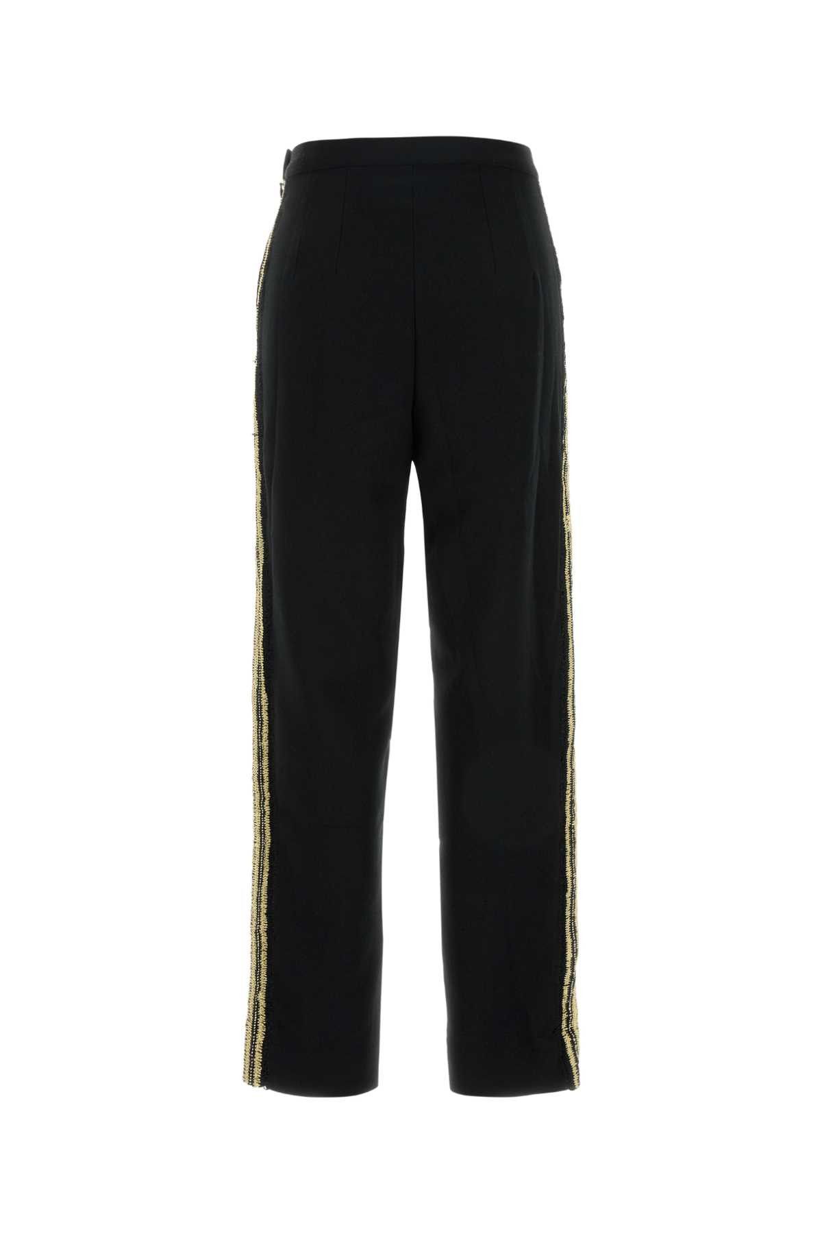 Bode Black Crepe Pant Size 26" / US 2 / IT 38 - 2 Thumbnail