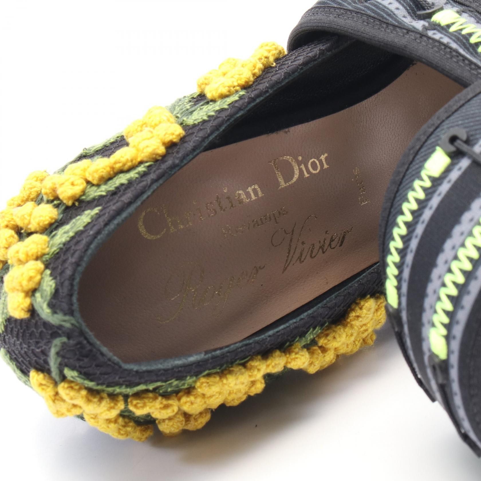 Dior Dior Dior Christian Dior × Roger Vivier 62-22 Fabric Cotton Pumps Cotton Shoes 62-22 Size ONE SIZE - 5 Thumbnail