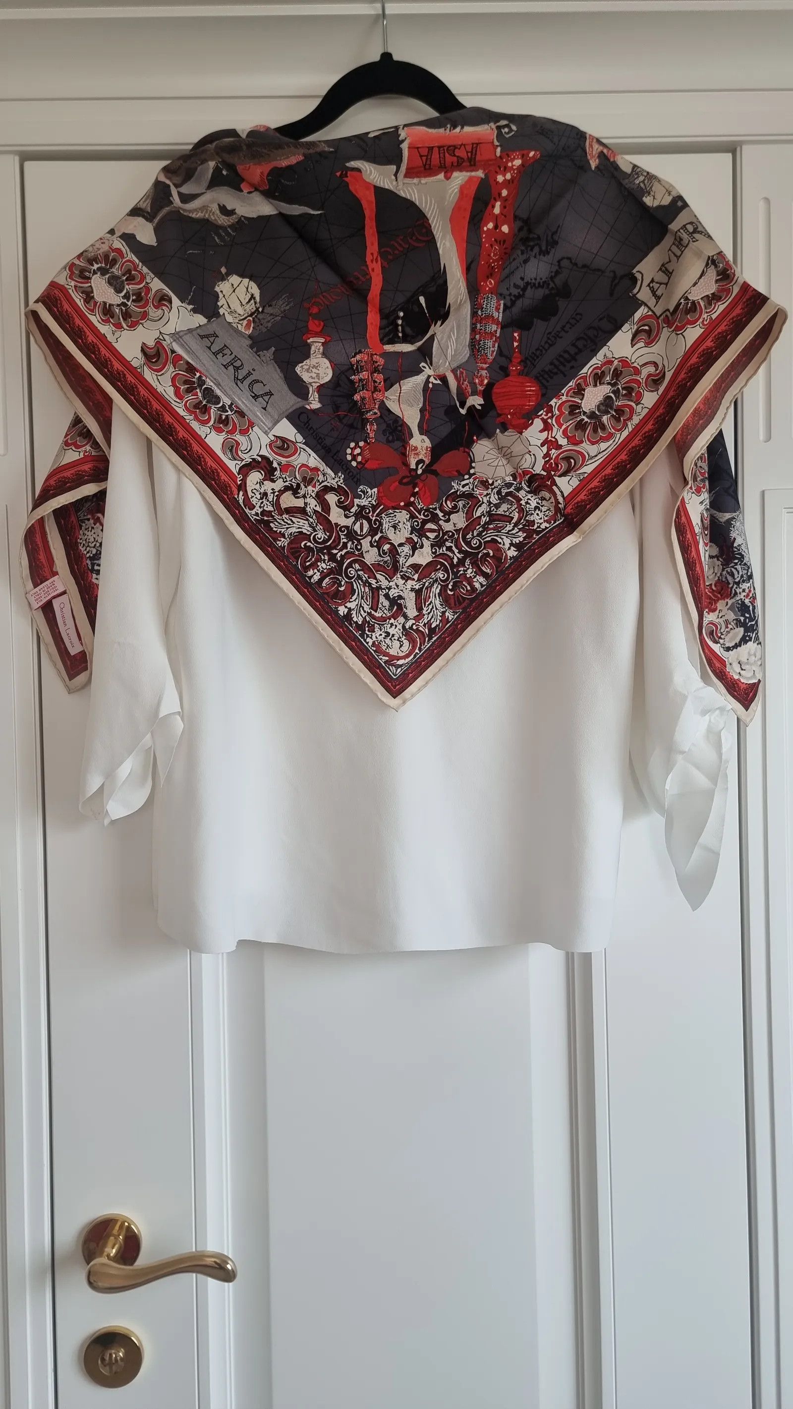 Designer DESIGNER CHRISTIAN LACROIX SIDEN SJAL Scarf Size ONE SIZE - 4 Thumbnail