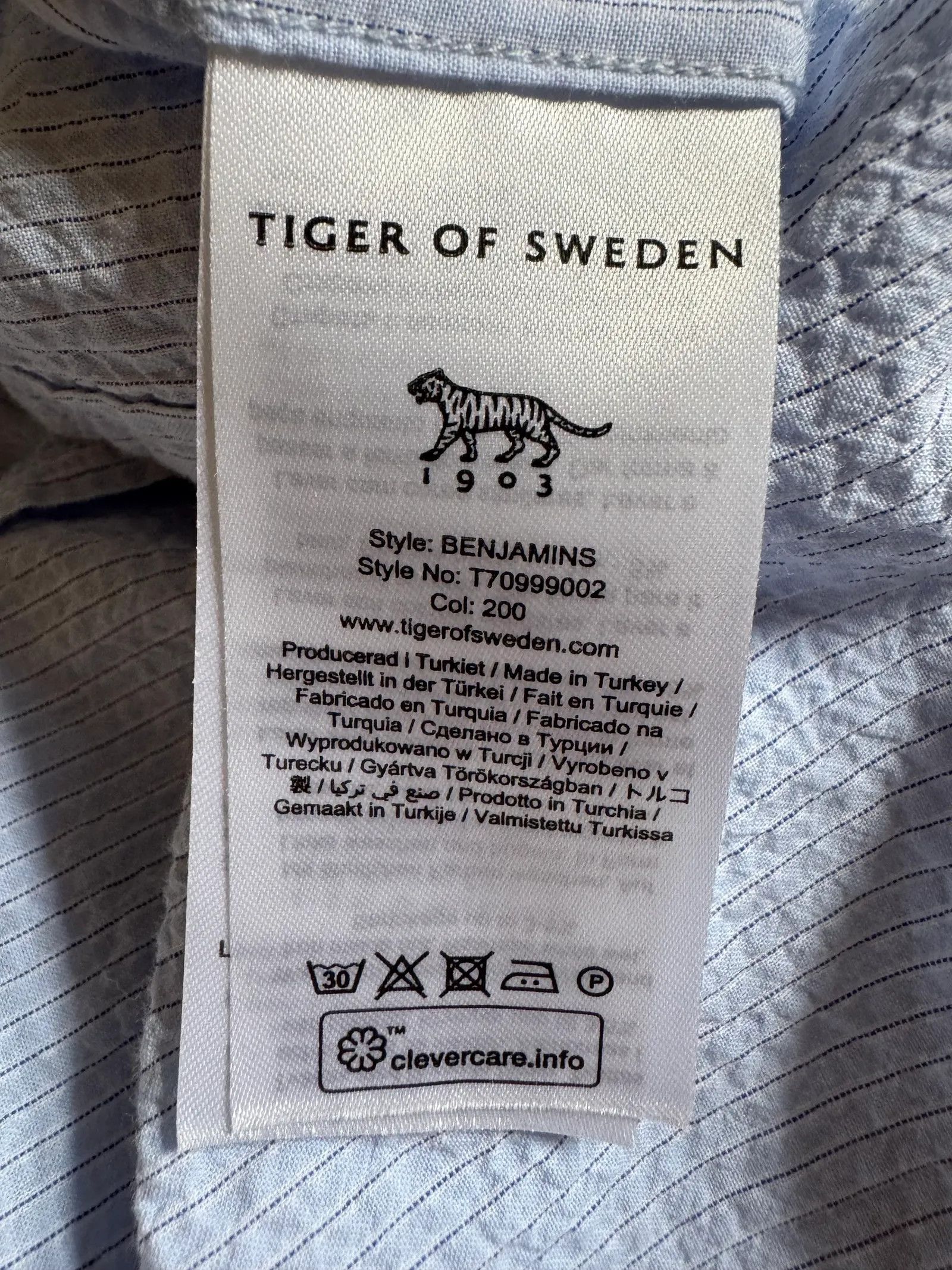 Tiger of Sweden Tiger of Sweden Benjamins Shirt Size US M / EU 48-50 / 2 - 3 Thumbnail