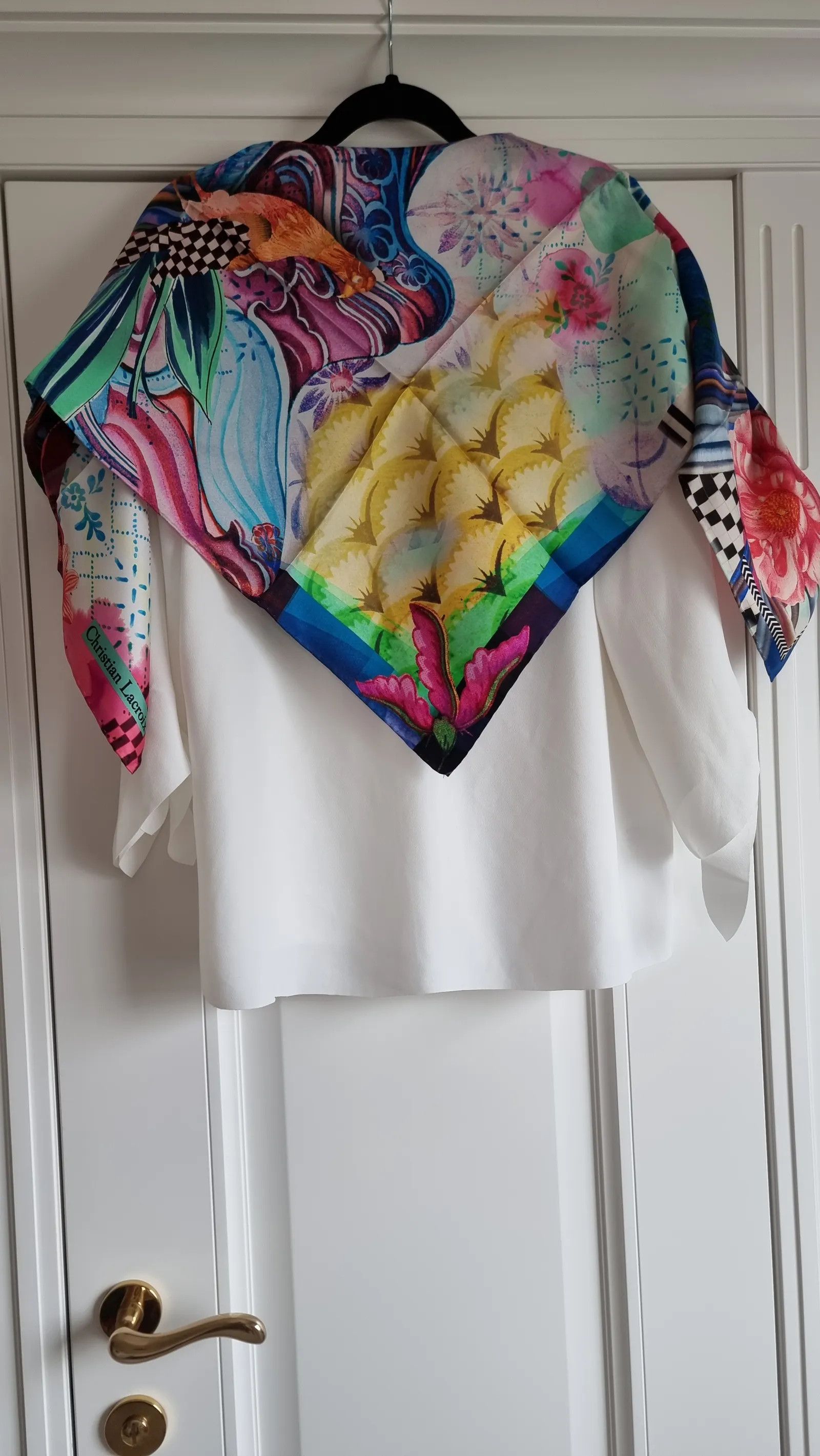 Designer DESIGNER CHRISTIAN LACROIX SIDEN SJAL Scarf Size ONE SIZE - 5 Thumbnail