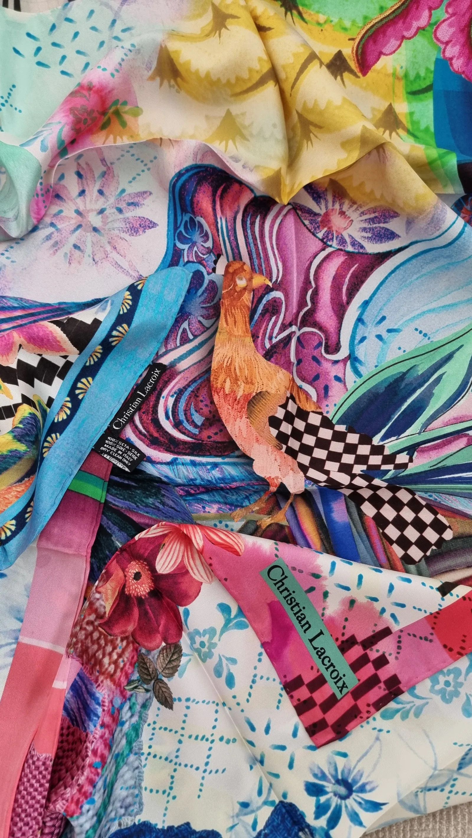 Designer DESIGNER CHRISTIAN LACROIX SIDEN SJAL Scarf Size ONE SIZE - 2 Thumbnail
