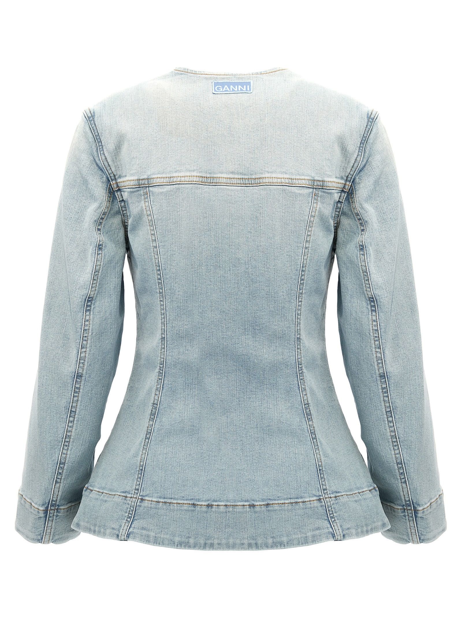 Ganni Denim Blazer Size XS / US 0-2 / IT 36-38 - 2 Thumbnail