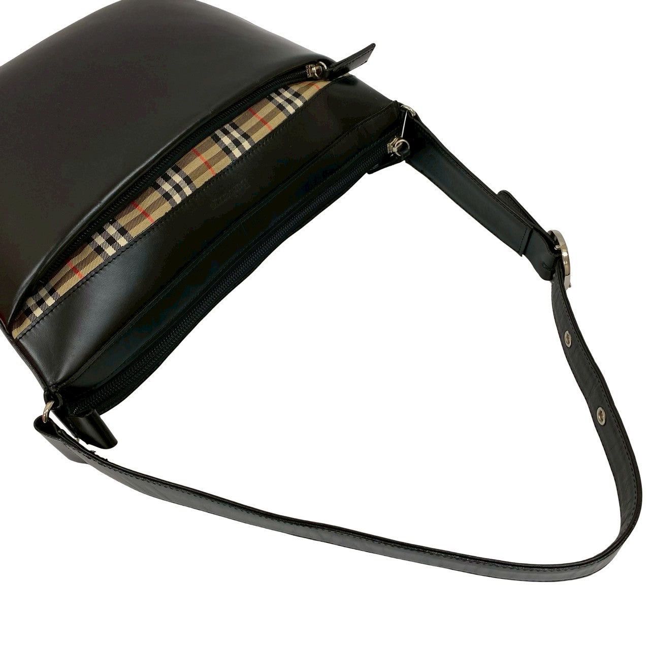 Burberry Burberry Shoulder Bag Black Leather Size ONE SIZE - 4 Thumbnail