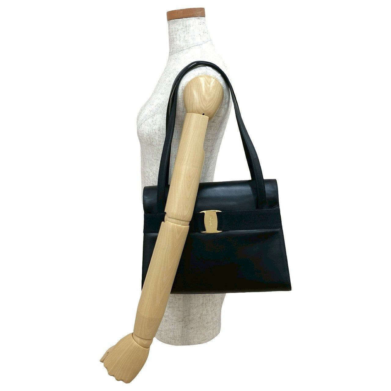 Salvatore Ferragamo Salvatore Ferragamo Tote Bag Black Leather Size ONE SIZE - 2 Thumbnail