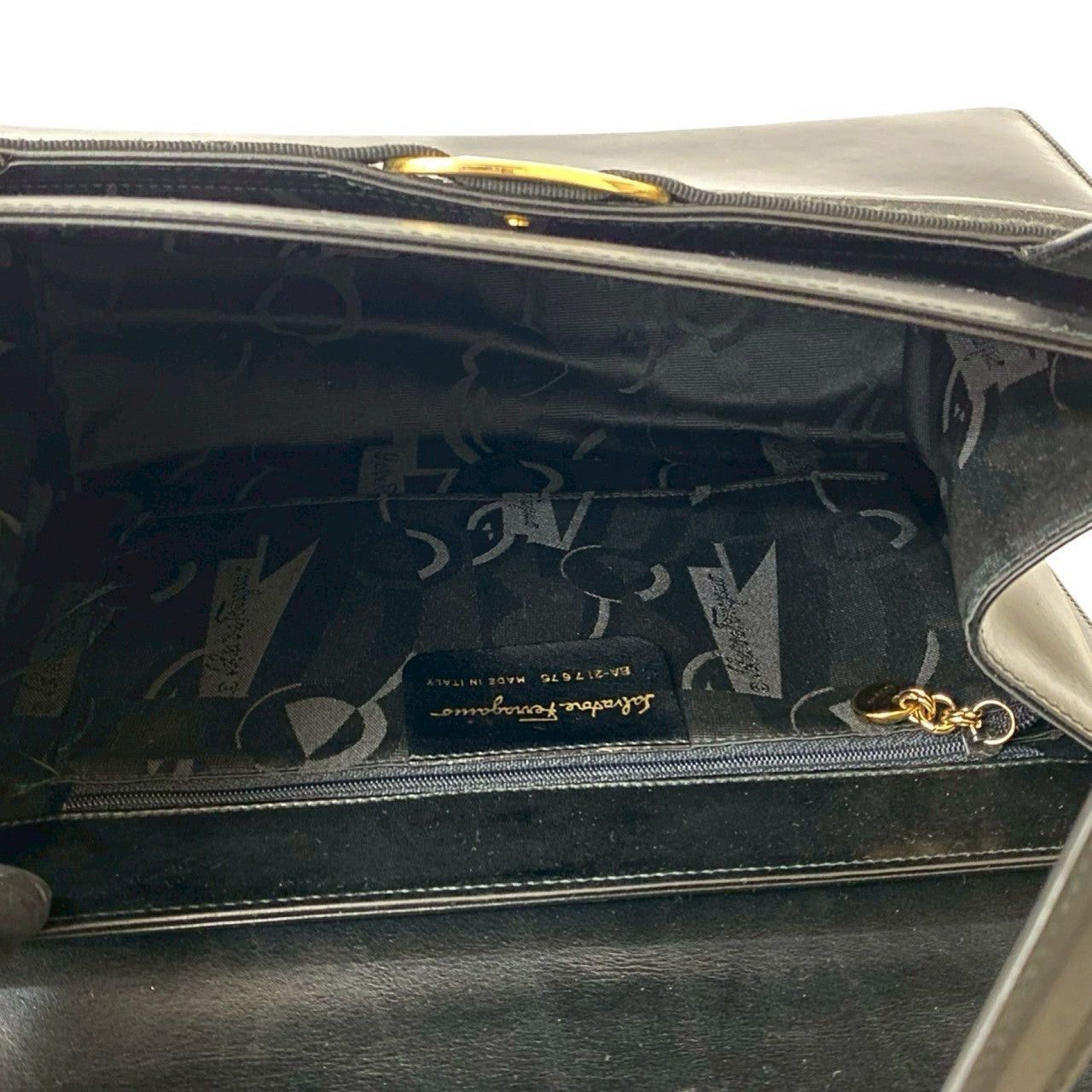 Salvatore Ferragamo Salvatore Ferragamo Tote Bag Black Leather Size ONE SIZE - 9 Thumbnail